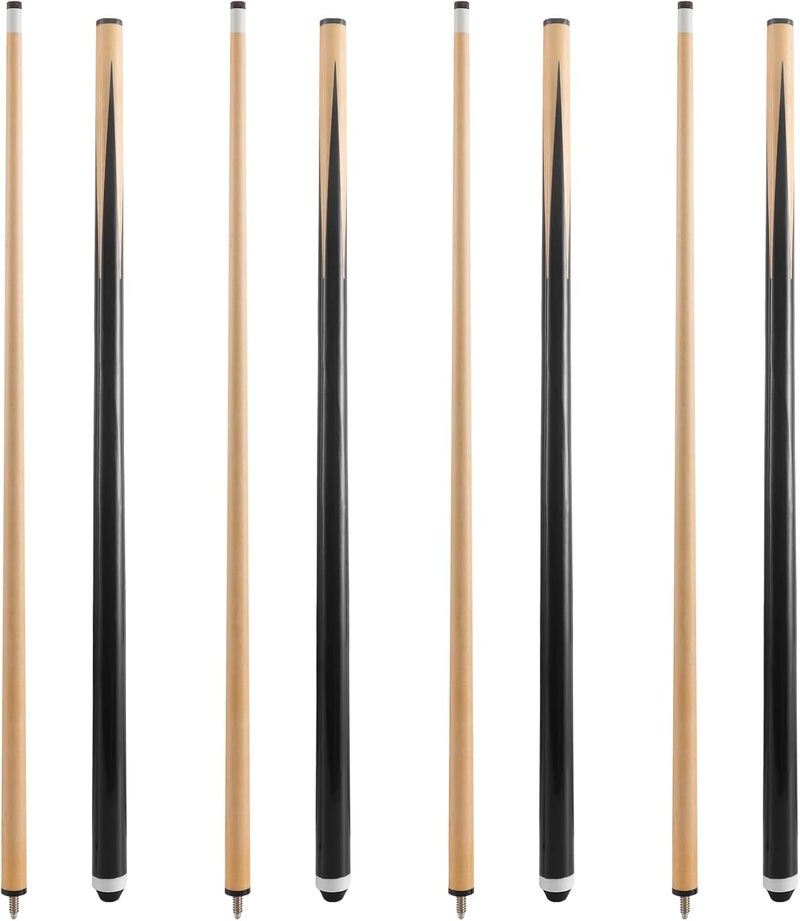 HMQQ Pool Cue Sticks – 42"/48"/58" Billiard Cues with 13mm Leather Tip – 17oz/18oz Standard or 20oz Heavy – Set of 2 or 4 – Durable 2-Piece Pool Sticks for Beginners, Adults, Home & Bar - Image 1